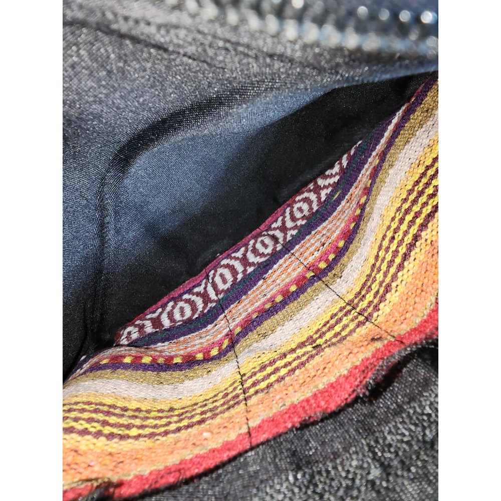 Nepal Woven Cotton‎ Sling Backpack Unisex OS Multi-Color Boho Striped Bag - Picture 6 of 13